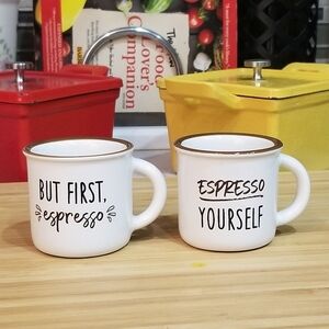 Ganz But First Espresso Espresso Yourself White Mini Espresso Coffee Mug Cup 2oz